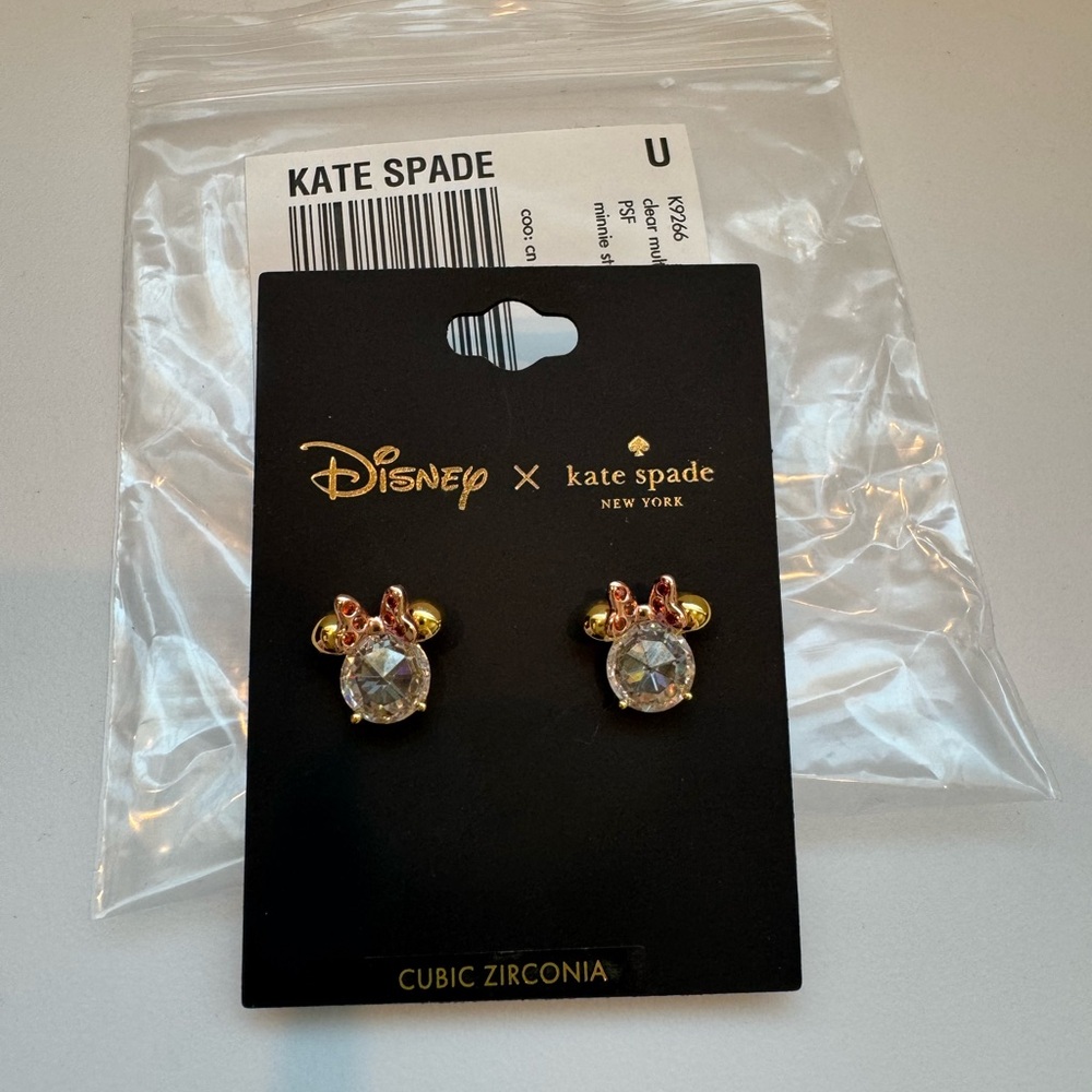 Kate Spade Gold and Pink Stud Earrings